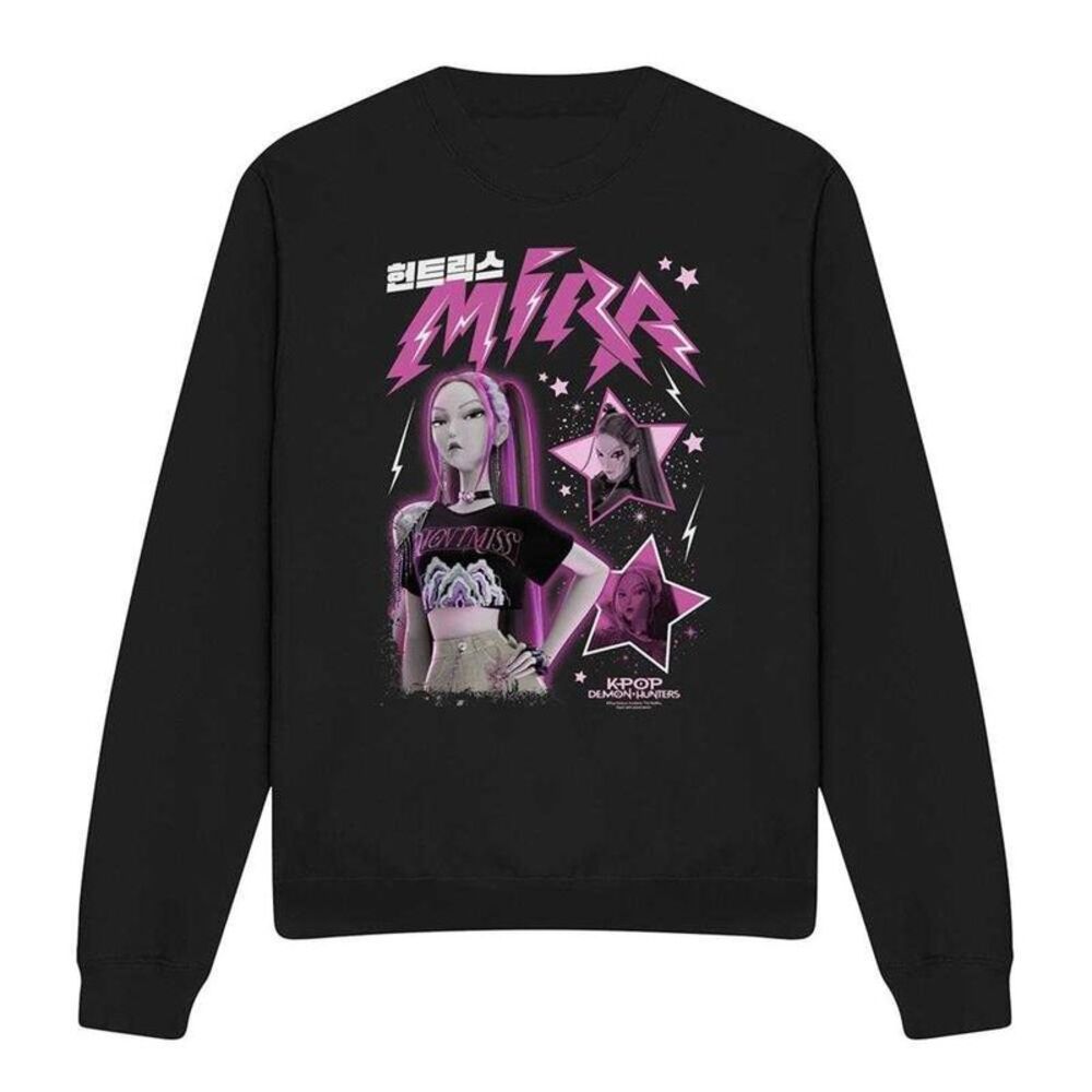 K-Pop Demon Hunters Unisex Adult Huntrix Mira Sweatshirt / Black